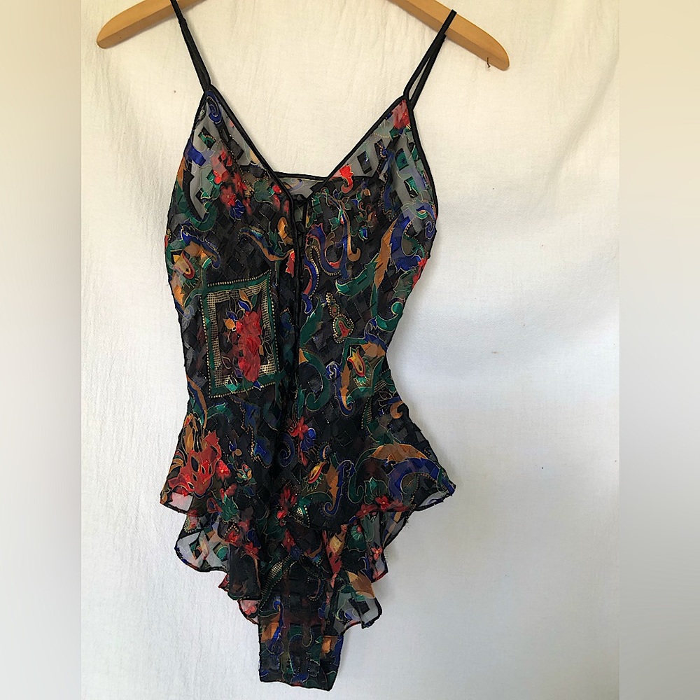 Vintage Gold Label Victoria’s Secret Holiday Teddy Bodysuit